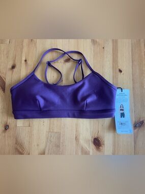 ALO Yoga Deep Purple Strappy Sports Bralette